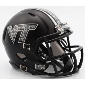 Riddell Virginia Tech Hokies Matte Black Speed Mini Helmet